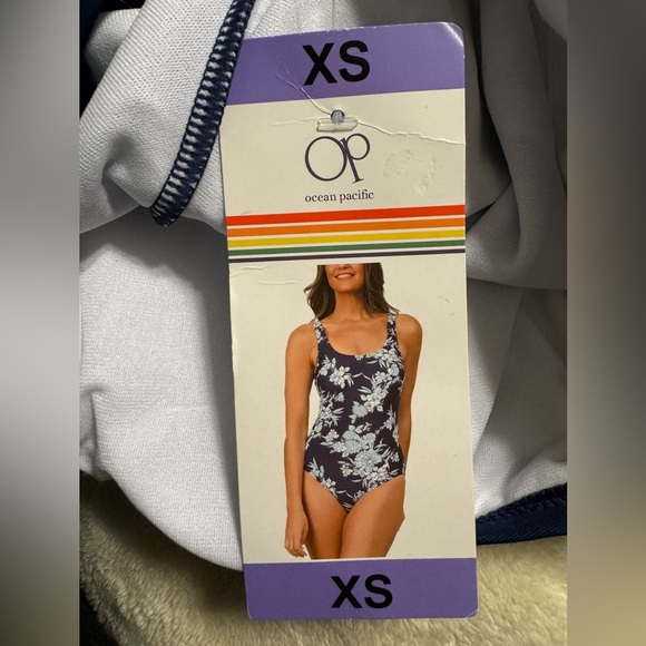 Ocean Pacific Floral Print One Piece Swim - Picture 7 of 7